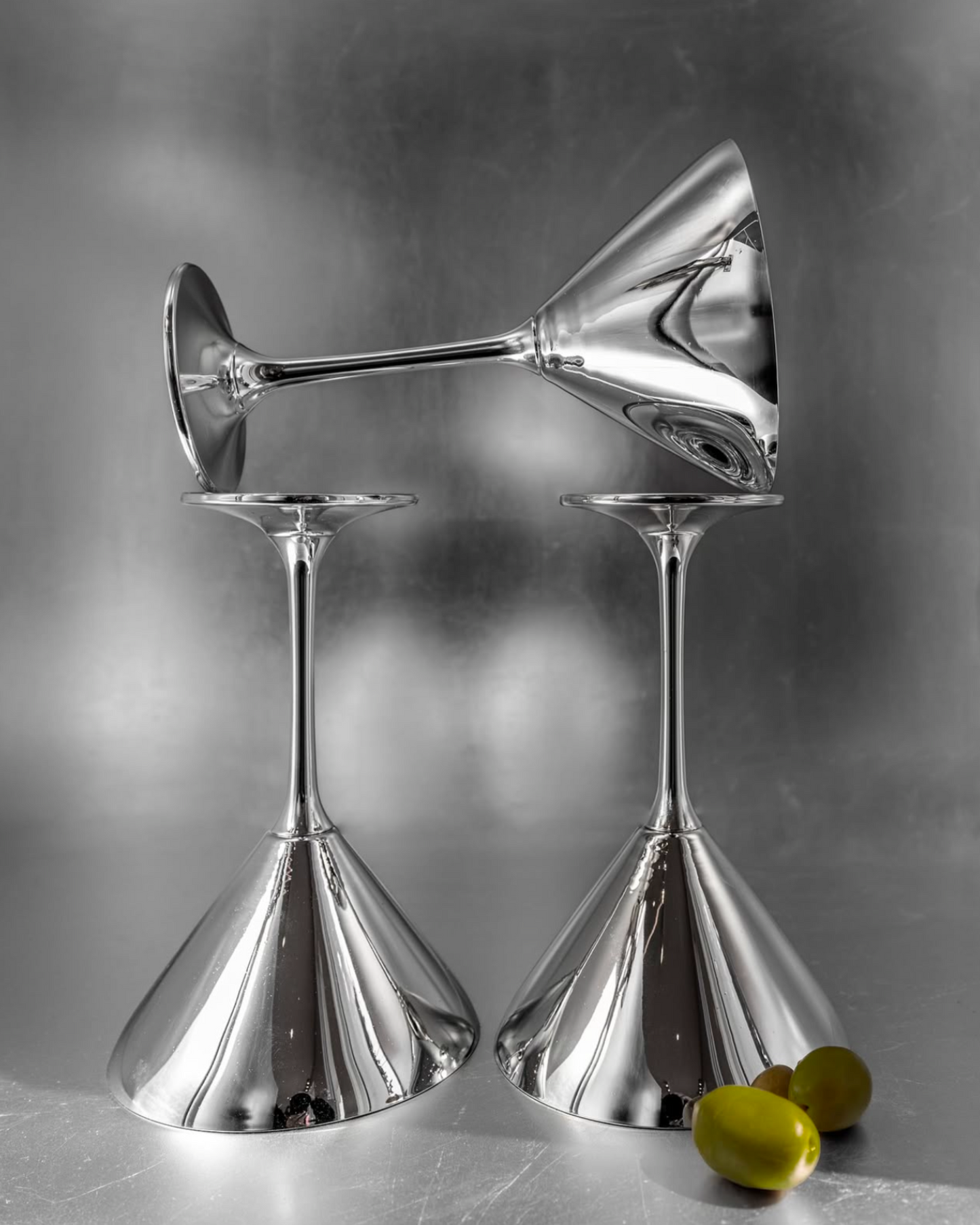 Chrome Martini Glass