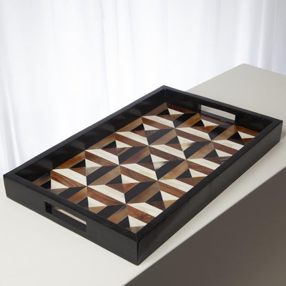 Triangle Marquetry Tray