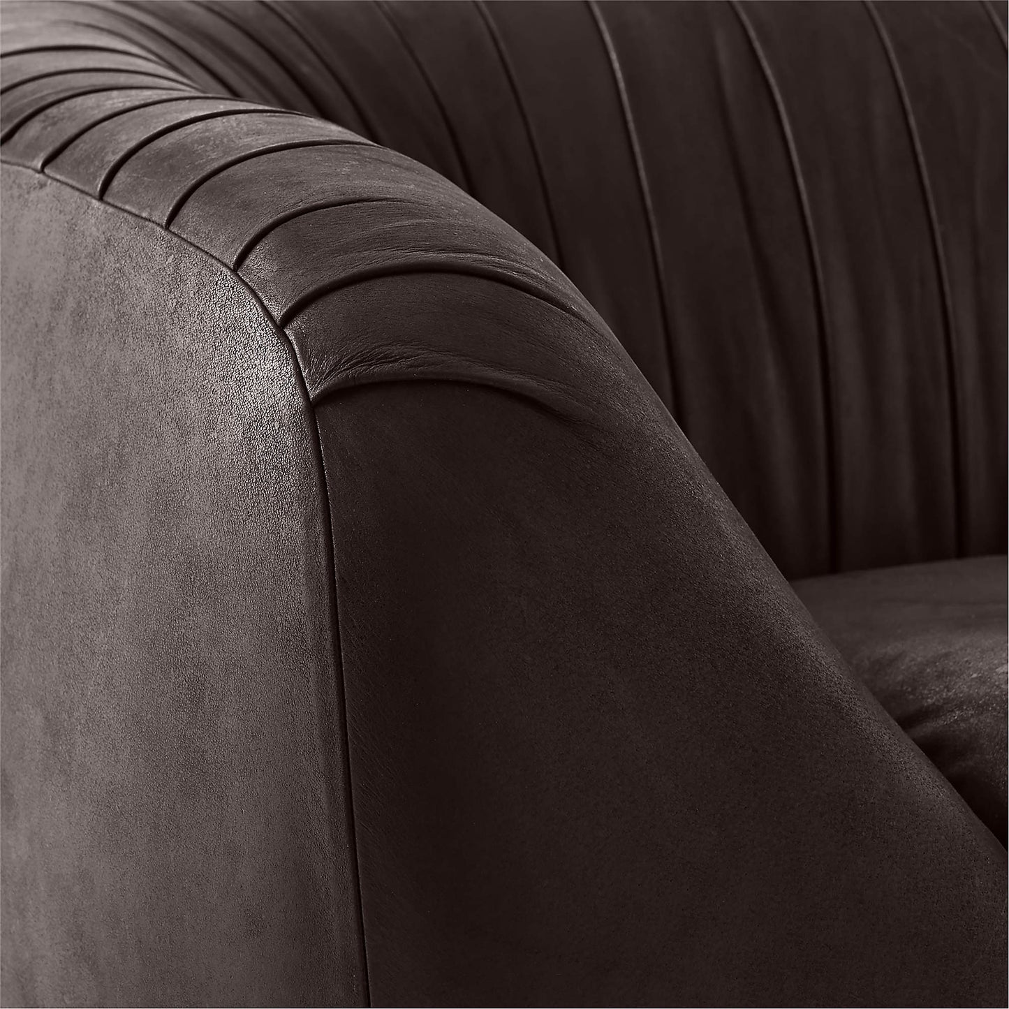 Cecil Black Leather Sofa