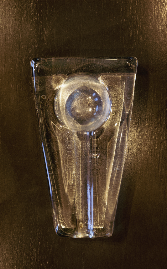 Cast Glass Spoon Holder