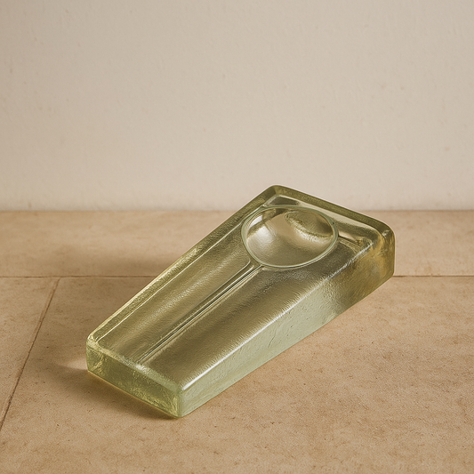 Cast Glass Spoon Holder