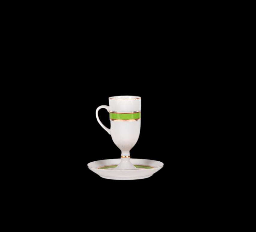 Green Teacup & Saucer Set