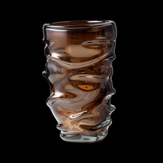 Jacqueline Chocolate Brown Glass Vase